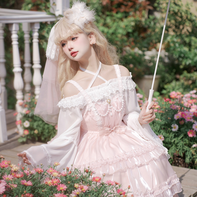 星纱恋曲 lolita裙正版原创jsk三段蛋糕裙纯色洛丽塔吊带连衣裙 - 二次元星球