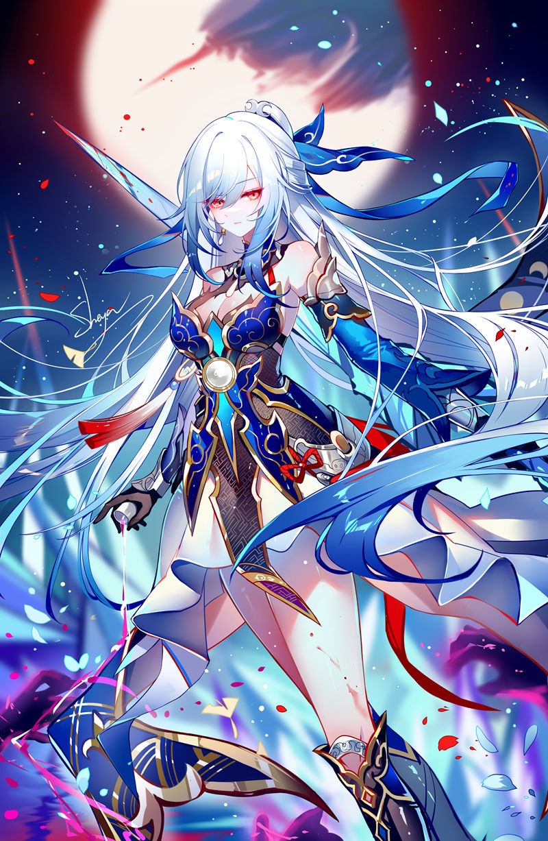 图片[2] - 游戏《崩坏：星穹铁道(Honkai Star Rail、崩壊：スターレイル、崩铁)》的人气角色“镜流(Jingliu)”的高清角色图包 - 二次元星球