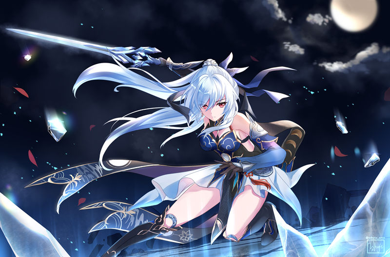 图片[25] - 游戏《崩坏：星穹铁道(Honkai Star Rail、崩壊：スターレイル、崩铁)》的人气角色“镜流(Jingliu)”的高清角色图包 - 二次元星球