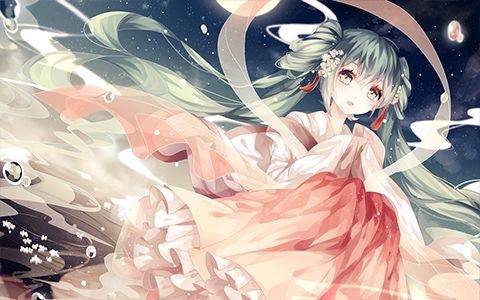 [ACG图包][VOCALOID]中秋明月初音 高清图片CG包[116P] - 二次元星球